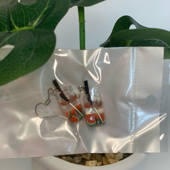 Watermelon Bottle Drop Earrings - Picture 1 of 3